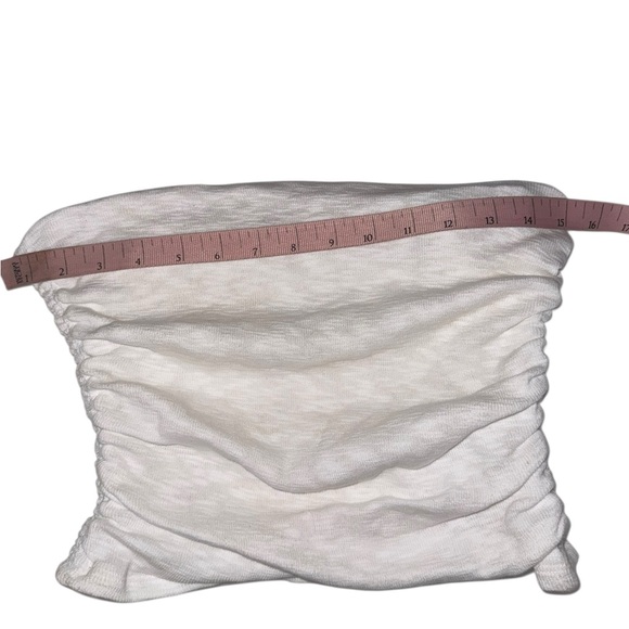 Free People White Ribbed Strapless Boulevard Tube Top Size Large - Picture 6 of 9